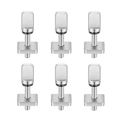 6 kpl surffilaudan eväruuvit, ei työkalua ruostumattomasta teräksestä valmistettu peukaloeväruuvi SUP Surf longboard Paddleboon Hopea