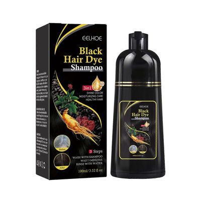 Natural Herbal Instant Hair Dye shampoo valkoisten hiusten värjäykseen Ruskea