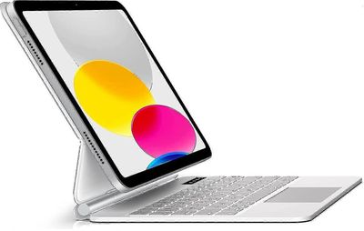 IPad 10. sukupolvi (10.9-tuumainen, 2022) - ohut langaton kansi näppäimistöllä Multi-touch-ohjauslevy, magneettinen taustavalaistu näppäimistökotel...