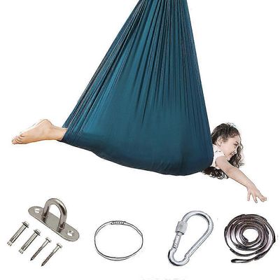 Aistinvarainen swing sisäterapia swing aikuisille lapsille ja teini-ikäisille Vihreä-100 * 280cm