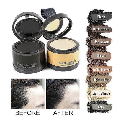 13color Hair Line Powder 4g Black Root Cover Up Natural Instant Waterproof Hairline Shadow Powder Hair Concealer Coverage (1kpl) ruskea