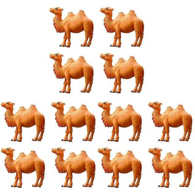 12 kpl miniatyyri kamelimallit pvc kamelin hahmo eläinmalli työpöydän koristeet lasten lelu a