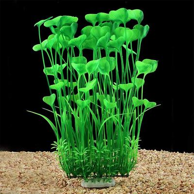 Wuhing Stort akvarium kunstige plastplanter Fisketankplanter Dekorasjon ornament for all fisk C green