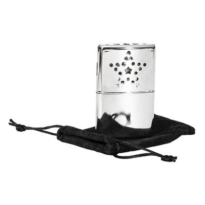 Uudelleentäytettävät käsilämmittimet Uudelleenkäytettävät taskulämmittimet flanellipussilla A