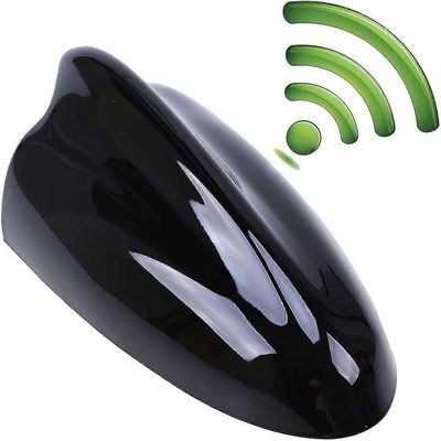 Universal Car Shark Fin -antenni Am/fm-radiosignaalin kattoantenni Auto Suv Truck Offroad -autolle liimapohjalla (musta)