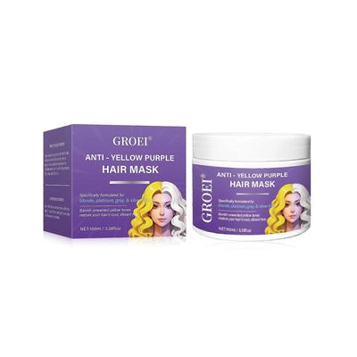 unbrand Anti-Yellow Purple Hair Mask, Argan Oil Purple Hair Mask, Nourishing Deep Conditioner Neutraloi messingin ja keltaisia sävyjä Vaalealle Hop...