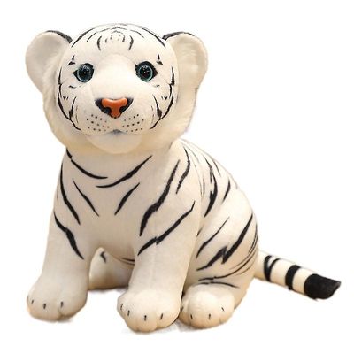 Ceyue Simulering af lille tiger dukke tiger år maskot plys Legetøj Tiger Cloth Doll Doll Doll hvid 23cm