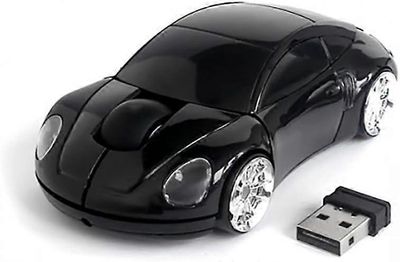 Porsche Car Optinen Langaton Hiljainen Hiiri Musta