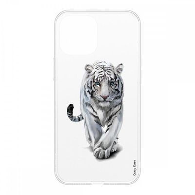 Crazy Kase Skrog til iPhone 12 (6.1) Blød hvid tiger