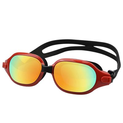 Uimalasit Laaja näkymä Huurtumista estävä ja UV-uimalasit Audltille, ei vuotavia uimalaseja miehille Naisille Nuorten säädettävä punainen