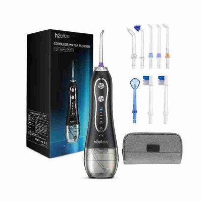 H2ofloss hf-6 hammaslääketieteen johdoton suun 5 suuttimen kärjet kastelulaite kannettava sähköinen vesilanka Ladattava IPX7 vedenpitävä vesikastel...