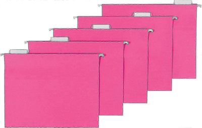 Riippuvat tiedostokansiot, kirjainkoko, vaaleanpunainen, 25-pakkaus HK