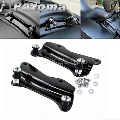 Moto Black Sissy Bar matkatavarateline 4 pisteen telakointilaitteistosarja Harley Touring Roadille King Street Glide FLHR FLHX 2014-2022 Musta