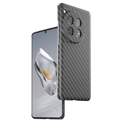 OnePlus 12R 5G / Ace 3 5G -kotelo kova PC-puhelimen kansi silmukointi hiilikuiturakenne - musta