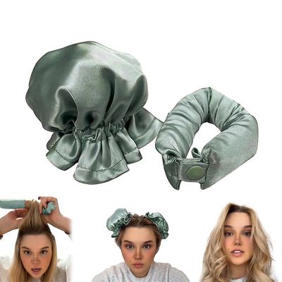Heatless Curls panser panser - Hair Curlers For sovende, Heatless Hair Curlers For langt hår og middels hår Lazy Trendy Hair Curling Tool med hette...
