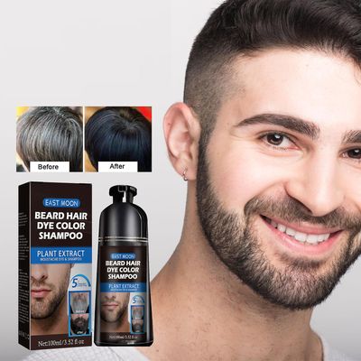 Ofocase Mens skjeggfarge for menn svart på 5 minutter og langvarig svart hårfarge for grått hår dekning, root touch up farge for menn skjegg og bar...