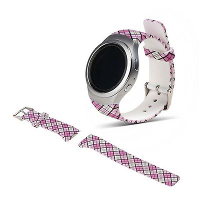 AIR Camuflagem Silikone rem til Samsung Gear S2 R720 R730 - Pink Plaid