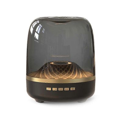 Bluetooth-kaiutin subwooferilla, värikäs lasi, langaton, suuri äänenvoimakkuus, tietokoneen kaiutin Musta