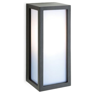 Firstlight Lighting Warwick 1 Lys Udendørs Væg Lys Grafit, Opal Diffusor IP54, E27