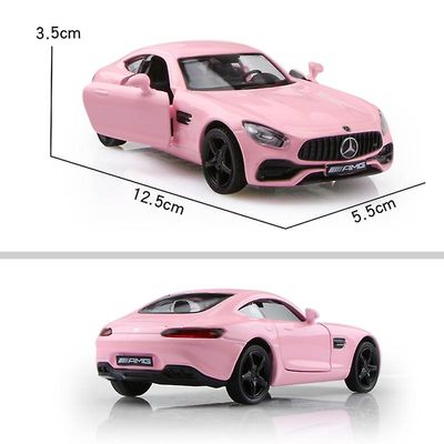 01:36 T1 buss G63 legering bil jenteleker gaver til kjæresten rosa serien helstøpt leketøy kjøretøy simulering utsøkt modell F154 Benz AMG GTS