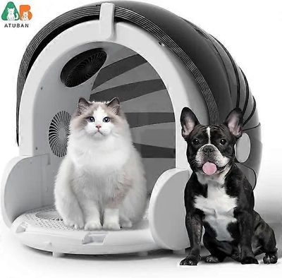 mickcara Taitettava älykäs lemmikkieläinten kuivausrumpu, jossa on 8 tuuletinta, 4 nopeutta. Automaattinen aika-asetuksella ja lämpötilan säädöllä ...