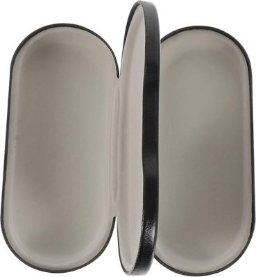 Szczw Svart Double Glasses Case PU Leather Glasses Box Glasses Organizer Eyeglass Case Solbriller Holder Double Eyeglass Case Double Use Glasses Bo...