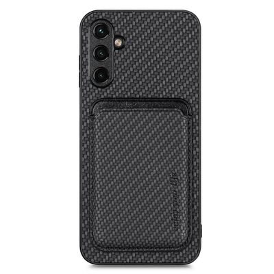 For Samsung Galaxy A54 5G avtakbar 2-i-1 kortholder telefonveske karbonfiber beskyttelsesdeksel