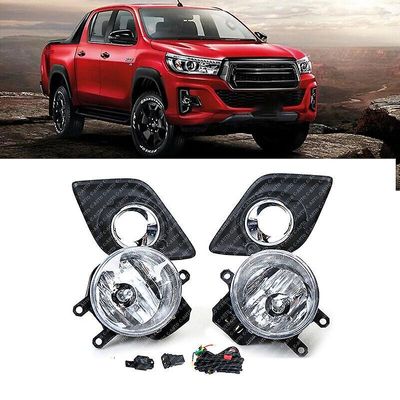 Sett fremre støtfanger tåkelampe for Toyota Hilux Revo M70 M80 2015-2018