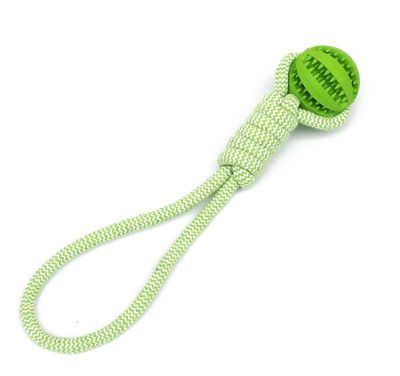 Handuo Bomuld Rope Utæt Ball Molar Tænder Tygge Hund Legetøj grøn