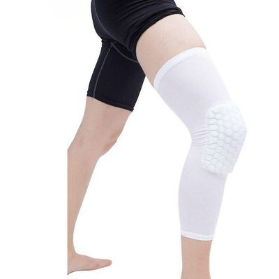 1Pcs basketball knæ puder ærme honeycomb skinne elastisk knæpude beskyttelsesudstyr patella skum støtte volleyball støtte 02 Xl