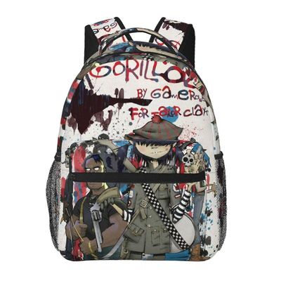 Reppu YL323 Gorillaz Kannettava Reppu Matka Vaellusreppu Muoti Rento Koululaukku Kirjalaukku Painettu Olkalaukku Aikuisille Lapsille323 16.1 X 11.8...