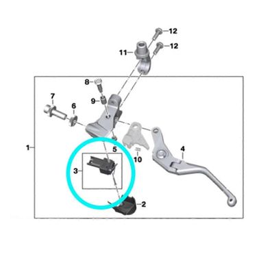 Moottoripyörän kytkimen ohjausmikrokytkin BMW M1000RR M1000XR S1000R S1000RR F750GS F850GS F900R F90 Black