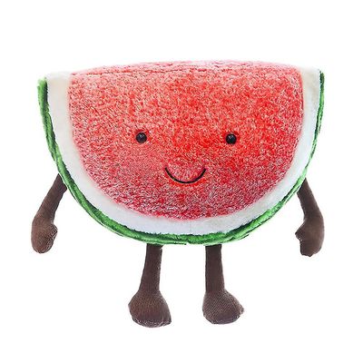 Sinknap Funny plysj smilende kirsebær vannmelon frukt fylt dukke hjem seng sofa dekor gaver S Watermelon