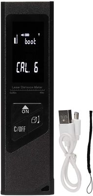 Linkrunning Laser afstandsmåler 40M USB Charging Range Finder Infrarød laserafstandsmåler sort Som vist As shown