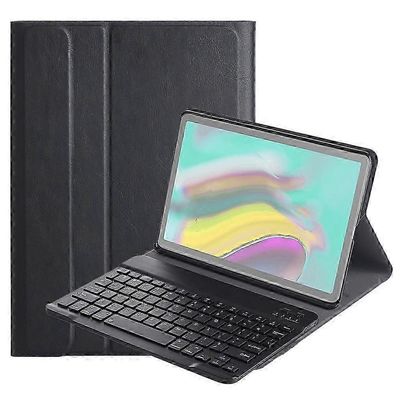 DY720 Galaxy Tab S5e T720 / T725 irrotettava muovinen Bluetooth-näppäimistö nahkainen tablettikotelo pidikkeellä (musta)