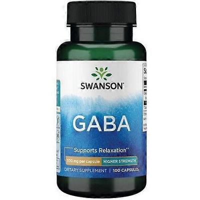 Swanson Vitamins Swanson-vitamiinit GABA korkea teho, 500 mg, 100 kapselia