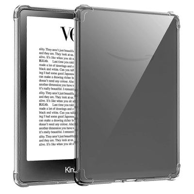 Amazon Kindle Paperwhite 5 (2021) läpinäkyvä e-lukijakotelo Neljän kulman TPU-kansi