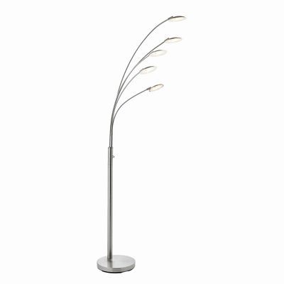 Endon Collection Lighting Fynsk LED 5 Lys gulvlampe Satin Nikkelplade