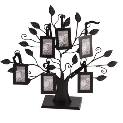 Fasjonable familiebilder ramme display tre med hengende bilder rammer hjem innredning S