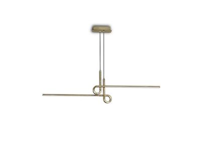 Inspired Lighting Cinto Semi Flush Loft Light Vedhæng 24W LED, 3000K, 1950lm, Antikke Messing