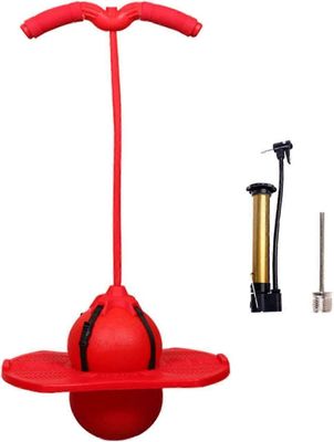 Pogo keppi harjoitus pallo hopper pallo kumi pomppiva pomppupallo aikuisille lapsille 38x66cm-punainen