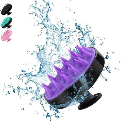 Hovedbund Massager Shampoo Brush, Silikone Ikke-Flaky Scalp Comb, velegnet til vådt eller tørt hår (Lilla)