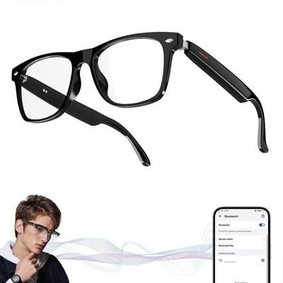 AI Kääntäjän Lasit E13 Musta - Älykäs reaaliaikainen käännös, kosketusohjaus, ääniavustaja, anti sininen valo, monitoimikamera
