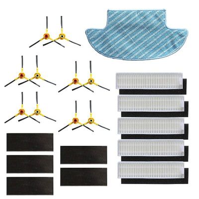 Side Brush + Filter Moppe Klud Svampe Filtre Til Ecovacs Deebot Slim Da60 D36a Tek Tcr-s Tcr-s2 Da611 Db35 Støvsuger Del