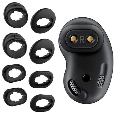 För Samsung Galaxy Buds Live Bluetooth Headset Tvättbara öronsnäckor Öronsnäcka Ärm Svart