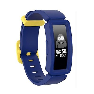 AIR Silikone udskiftning urrem til Fitbit Inspire HR / Ace 2 blå gul spænde