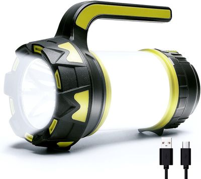 Linkrunning Camping Light, LED kraftig lommelygte, 3000mAh Power Bank USB genopladelig 1000LM dæmpbar, med advarselslampe, IPX4 vandtæt Som vist 17...