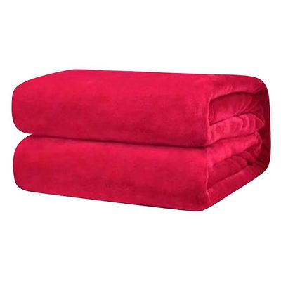 Gaoguang super myk varm varm varm mikro plysj fleece teppe kaste teppe sofa sengetøy Rød