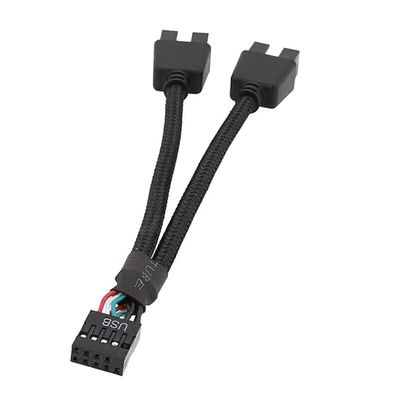 Emolevy USB 2.0 9-nastainen otsikko 1-2 Laajennuskeskittimen jakajan sovitin ConvertGu
