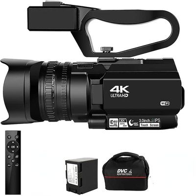 mickcara 4K Ultra HD 48MP videokamera Videokamera Wifi-sovelluksen ohjaus 3.0 tuumaa Youtube-suoratoistoon 30x digitaalinen zoom Ir-yönäkö